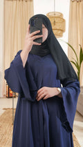 Abaya Simple bleu