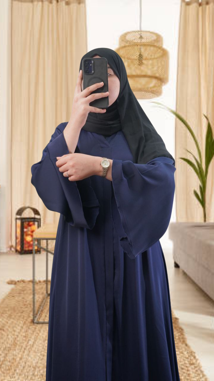 Abaya Simple bleu
