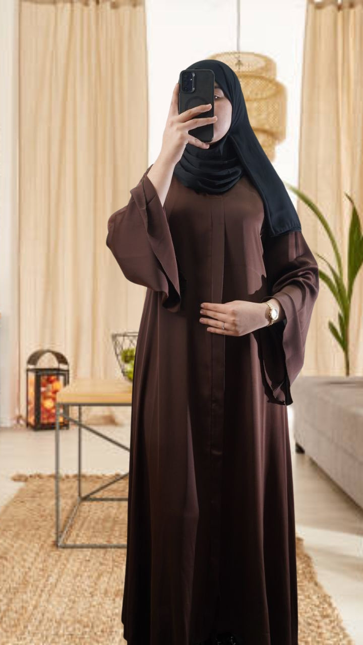 Abaya Simple marron